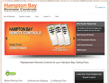 Tablet Screenshot of hamptonbayremotecontrols.com